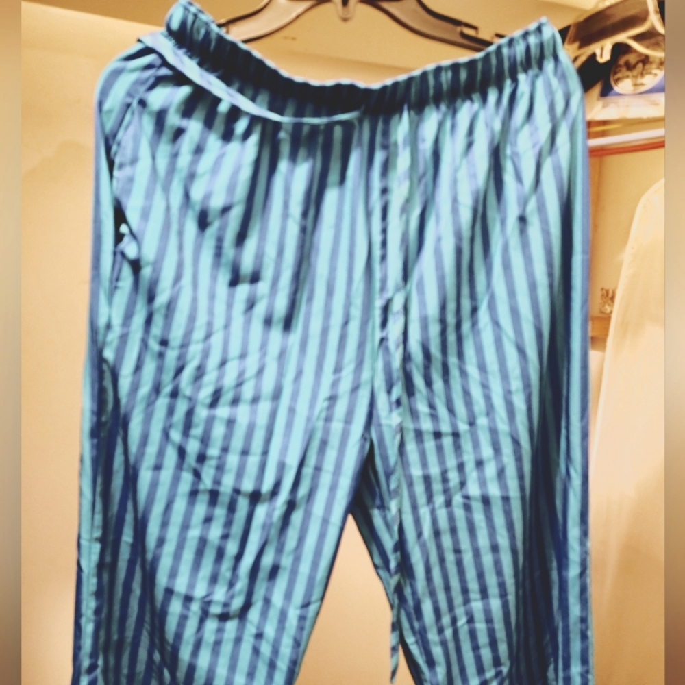 Blue Striped Pants